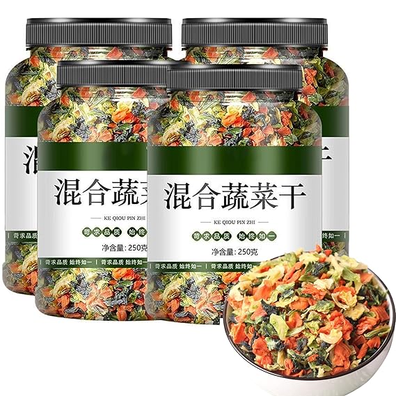 Premium Mixed Vegetables,Dehydrated Vegetables,250g/can 4 can Freeze Dried Vegetables,Ready-to-Eat Side Dishes for Cooking,Ramen Noodle Soup, Camping, Emergency Supply and More,Everyday Meals. (2)