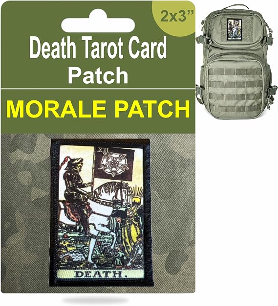 Tarot Death Card Morale Patch, 2x3 Hook & Loop