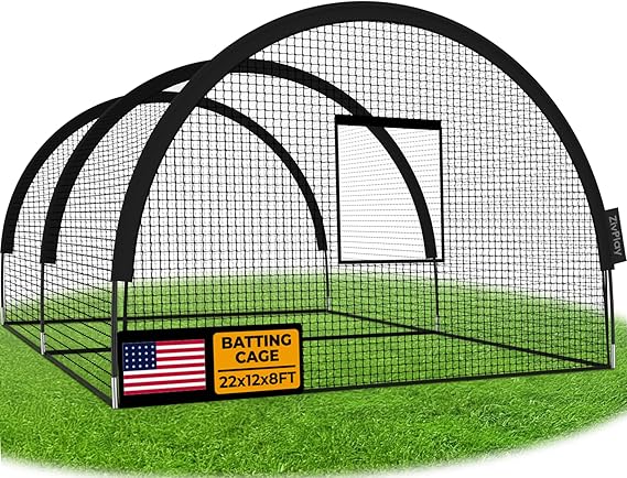 Baseball Batting Cage Net for Backyard Softball Portable Pop Up Cage