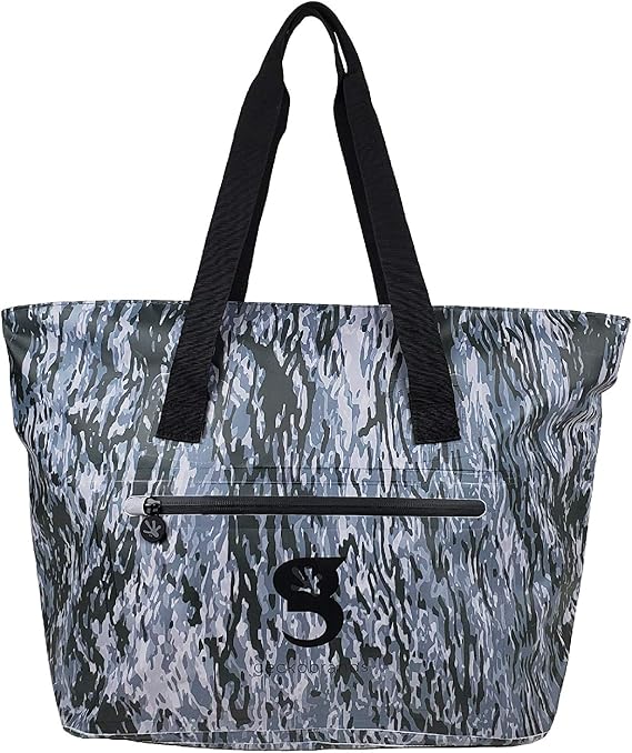 geckobrands Waterproof Escape Beach Tote Spacious Travel Beach Bag with Hidden Pocket and Long Handles for Easy Carrying