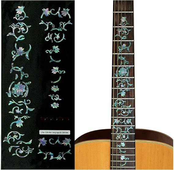 Jockomo Oriental Flower Avalon MIX Guitar Inlay Sticker