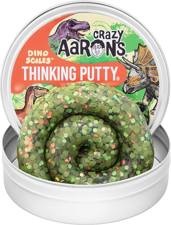 Crazy Aaron's Thinking Putty Dino Scales - Prehistoric Kids Putty Great for Dinosaur and Nature Lovers - Non-Toxic, Never Dries Out - Made in USA