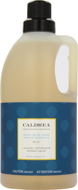 Caldrea Laundry Detergent, Basil Blue Sage, 64 oz