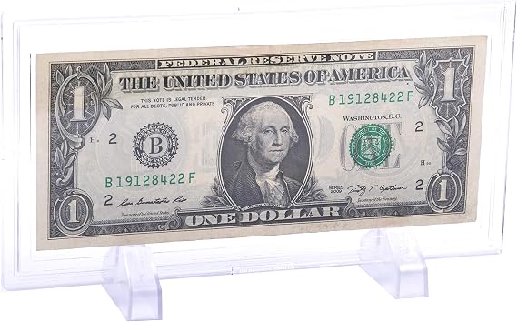 PayandPack EMICO Deluxe Solid Currency Photo Paper Slab Holder Frame for Regular Bill Dollar
