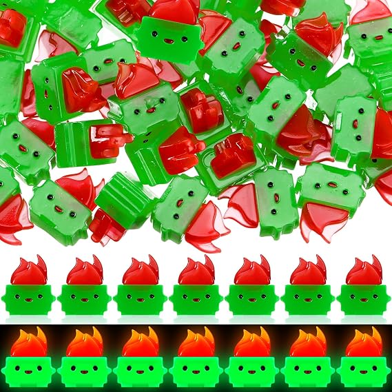 Simgoing 100 Pcs Mini Resin Dumpster Figurine Tiny Figures, Assorted Color