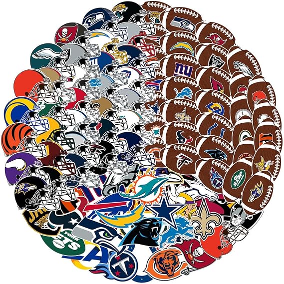 105 pcs Sports Stickers Pack,Football Stickers,Rugby Decals,Waterproof Self-Adhesive Decals.