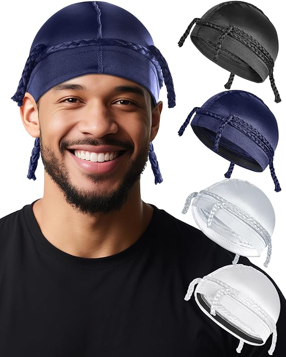 Babalet Wave Cap for Men Women Silky Elastic Satin Dorag, Maximum Wave Formation, Ultra-Compression, Breathable Satin Doo rag