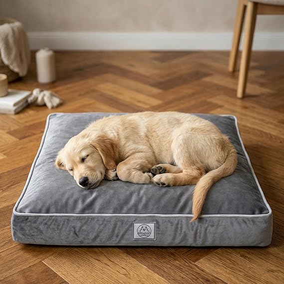 Silky Paw, Çıkarılabilir Kılıf, Kolay Temizlenebilen, Konforlu, Kaydırmaz Tabanlı, Kedi-Köpek Yatağı (Gri, Small)