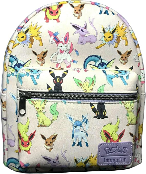 Eevee & Eeveelutions Watercolor Mini Backpack Shoulder Bag Purse