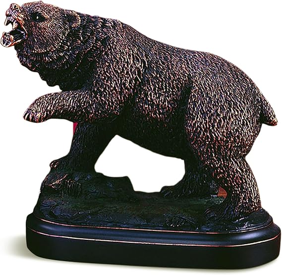Pawing Wall Street Bear Statue