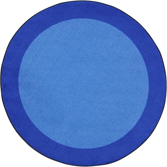 Joy Carpets Kid Essentials All Around 5'4" Round in Color Blue