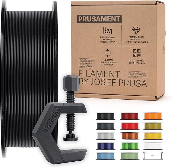 Prusament Premium PETG Matte Black 1.75mm 1kg 3D Printer Filament
