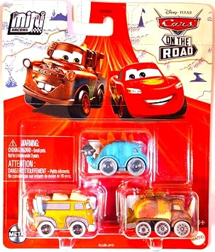 Disney Cars Mini Racers 3-Pack Quadratorquosaur, Westfalanapus, Clankylosaurus