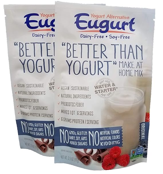 "Better Than Yogurt" Make At Home Mix (Dairy and Soy Free!) (Plain, 2-Pack)