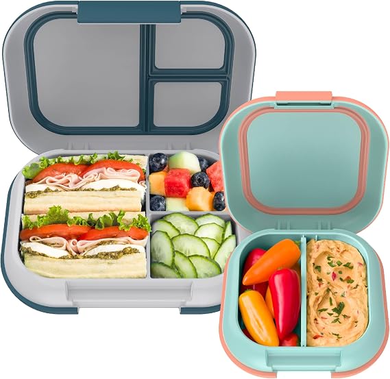 Bentgo Chill Set With Max (Fog & Deep Teal) and Mini Lunch Box (Seaside Papaya)