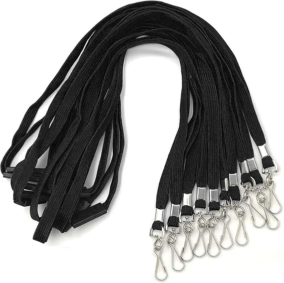 Safety Lanyards Premium Breakaway Lanyard Comfortable Neck Straps Lanyards Swivel J Hook for ID Badges
