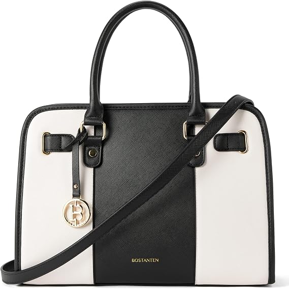 BOSTANTEN Leather Handbags for Women Designer Satchel Purses Top Handle Tote Work Shoulder Bags | Leather