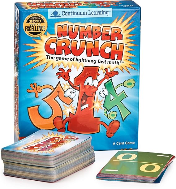 Continuum Games Learning Number Crunch Lightning Fast Math Games for Kids, Practice and Learn Addition, Subtraction, Multiplication & Division with Educational and Fun Math Learning Games for Kids | Practice Addition, Subtraction, Multiplication & Division