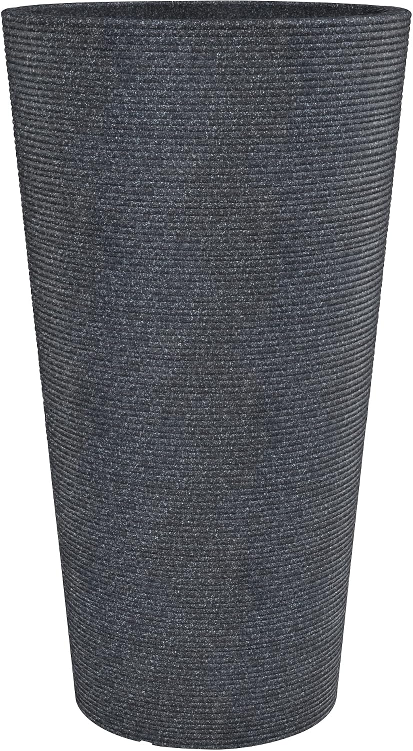 Scheurich Coneo High Plastic Tall Vessel BlackGranite 28.5 cm Diameter 55 cm High 9 L Vol.