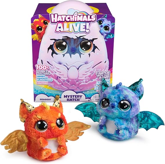 Hatchimals Alive Mystery Hatch Draggle Surprise Interactive Toy, Ages 5+