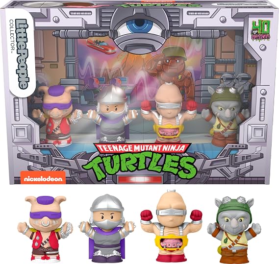 Little People Collector Teenage Mutant Ninja Turtles: Villains Special Edition Figure Set for Adults & Fans in Display Gift Box