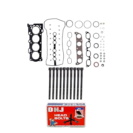 DNJ HGB948 Cylinder Head Gasket Set with Head Bolt Kit for 2000-2008 Chevrolet, Pontiac, Toyota Celica, Corolla, Matrix 1.8L L4 16V DOHC 1794cc