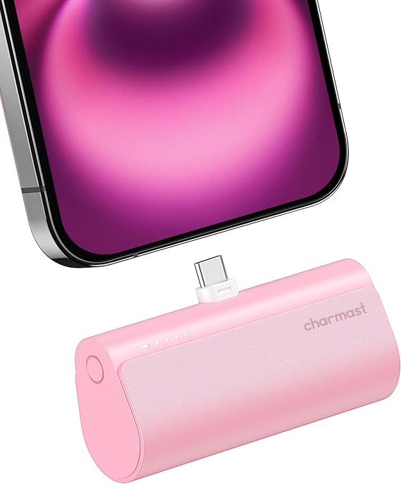 charmast Mini Portable Charger USB-C Connector, 5000mAh Small Power Bank