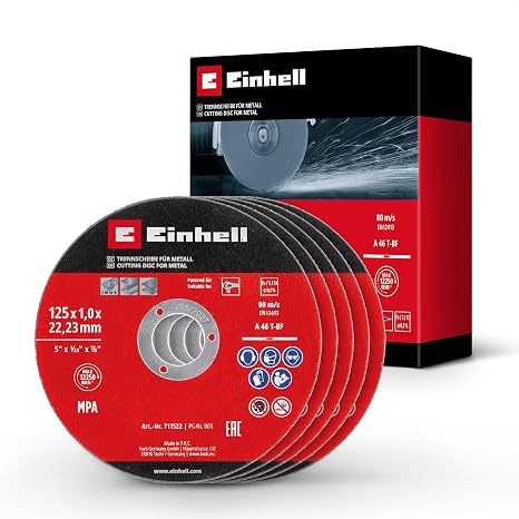 Einhell Inox cutting disc 125x1.0 mm 5 pieces - 49711522