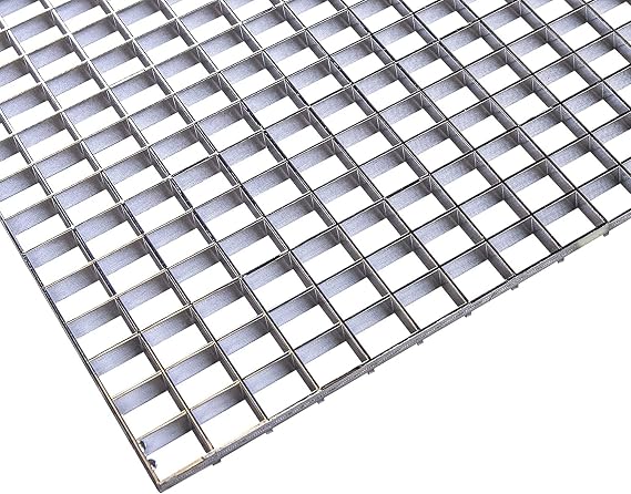 KASTLITE Chrome Egg Crate Fluorescent Light Covers, 23 5/8 x 23 5/8" Polystyrene Drop Ceiling Grid Diffuser & HVAC Air Vent Grille - 1/2"x1/2"x3/8" Cell Eggcrate Panels, 1-Pack - Manufactured in USA