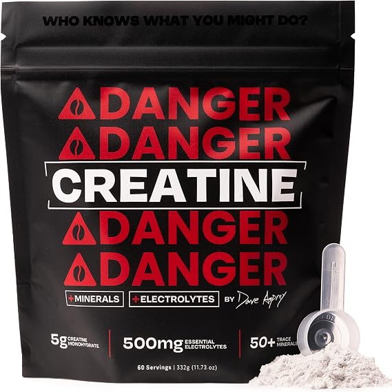 Danger Creatine Monohydrate + Electrolytes by Dave Asprey, 60 Servings
