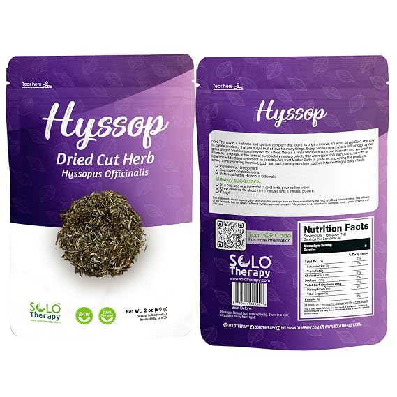 Hyssop Herb, 3 oz, Hyssop Dried Cut Herb, Hyssopus Officinalis, Hyssop Tea, 100% Natural, Resealable Bag, Product from Croatia, Packaged in The USA