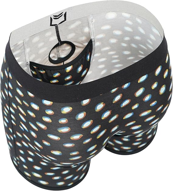 Sheath 4.0 Bamboo Rayon Boxfish Men's Dual Pouch Boxer Brief (L) Black