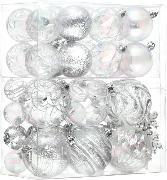 Valery Madelyn 50ct Christmas Ball Ornaments Tree Decorations Set