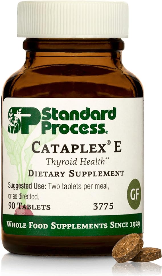 Standard Process Cataplex E, Thyroid & Endocrine Support, 90 Tablets | Thyroid Health Dietary Supplement, Gluten-Free, Non-Dairy and Non-Soy, Endocrine Gland Health Support