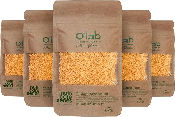 Olab Protein Bazlı Saç Bakım Tozu | 50 g x 5 Set | Boyalı Saçlar İçin Onarıcı, Hacim Veren ve Yıpranma Karşıtı Saç Proteini