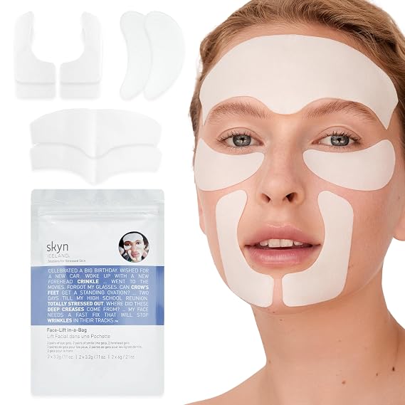 skyn ICELAND Facelift in-a-Bag Face Patches, Peptides & Coenzyme Q10, 6 Pcs