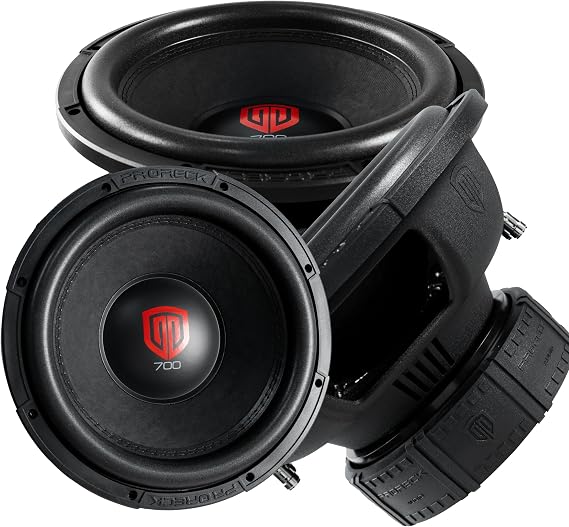 PRORECK 712 D2 12 Inch 2400 Watts Max Power Dual 2 Ohm Competition Car Audio Subwoofer, Dual Stack Ferrite Magnet, High-Temperature Voice Coil