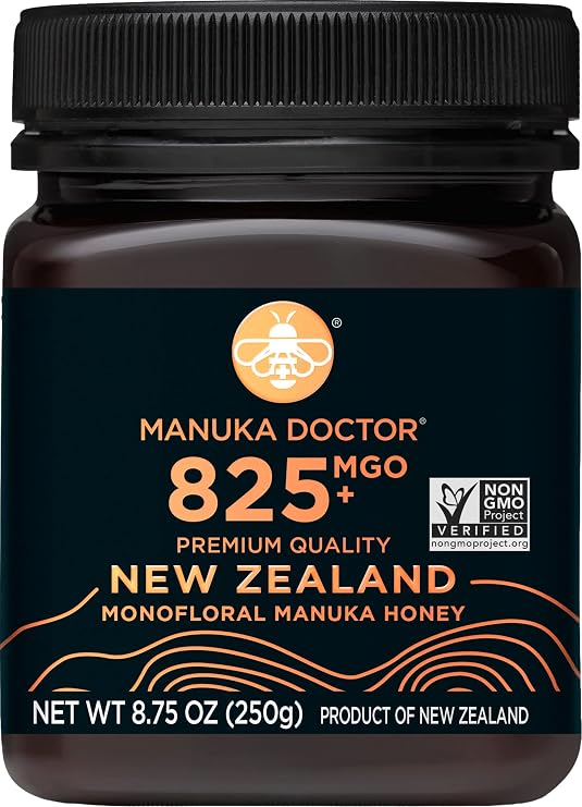 Manuka Doctor - MGO 825+ Manuka Honey Monofloral, 100% Pure New Zealand Honey. Certified. Raw. Non-GMO (8.75 oz)