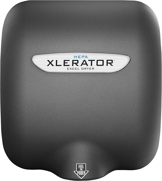 XLERATOR Hand Dryer with Electrostatic HEPA Filtration (eHEPA), High-Speed, Touchless, 110 Volts, XL-GR-H-110V