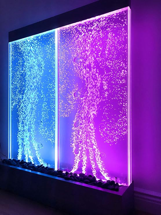 48 Tall x 40 Wide XL Standing Bubble Panel, Color Lights, Remote Ctrl by Jersey Home Decor