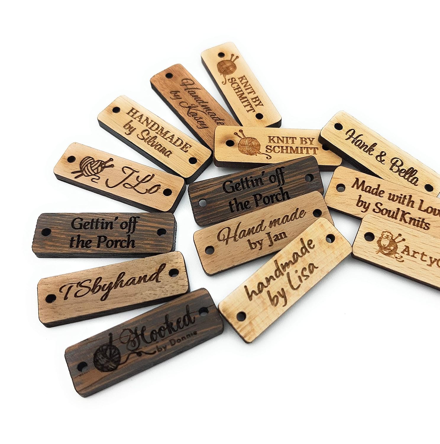 Personalized Wood Labels for Handmade Clothing (25 UK