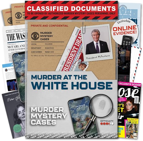 MMC White House - Murder Mystery Game for Adults on Date/Game Night