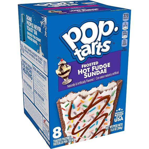 Pop-Tarts Frosted Hot Fudge Sundae Breakfast Toaster Pastries, 13.50 Ounce