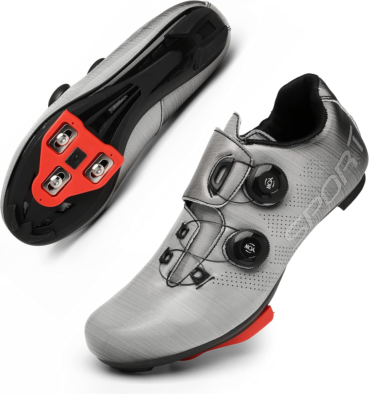 Road Bike Shoes Womens Cycling Shoes with Cleats Set - Compatible with SPD SL Delta Cleats - Women Indoor Cycling Shoes