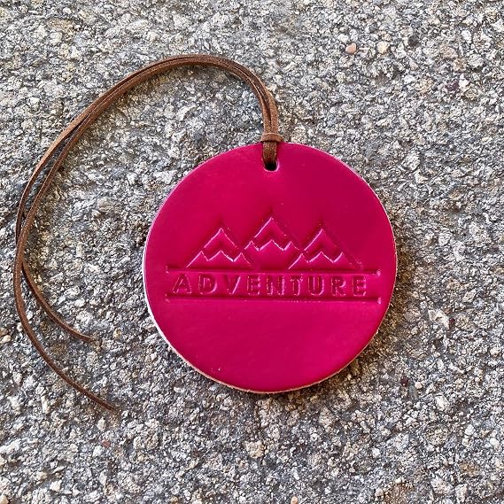 Air Flair | Leather Car Air Freshener | Adventure (Fuchsia, 4) Butt Naked Scent)