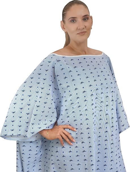3 Pack - 10XL Hospital Hospital Gown with Tie Back Oversized Hospital Gown Patient Robe Big Size for Hospitals and Home Care