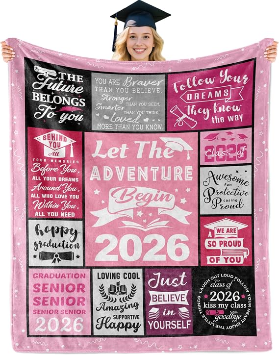 Graduation Gifts, Graduation Gift for Her Blanket 60X50in