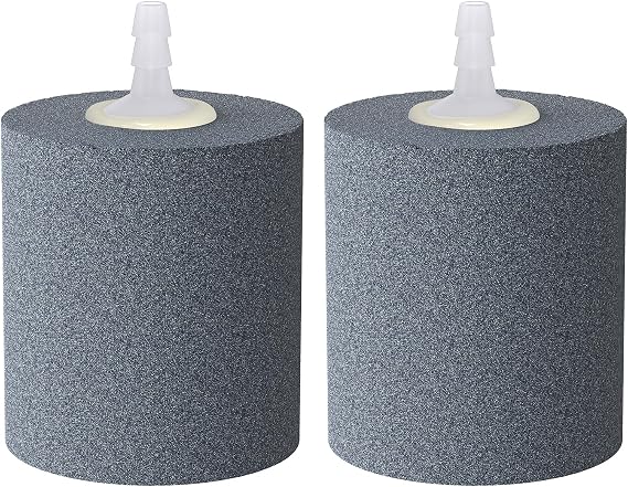 Pawfly Aquarium Air Stone 2 Inch Fish Tank Air Stone Bubbler Cylindrical Bubble Release Tool Oxygen Diffuser for Air Pump Fish Tank Bucket Small Pond and DWC System, 2 Pack