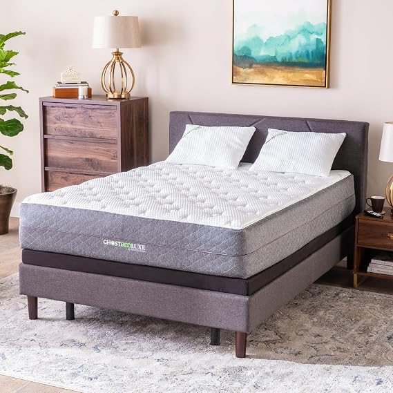 GhostBed Luxe 13 Inch Memory Foam Mattress - Cooling Technology & Comforting Pressure Relief, King