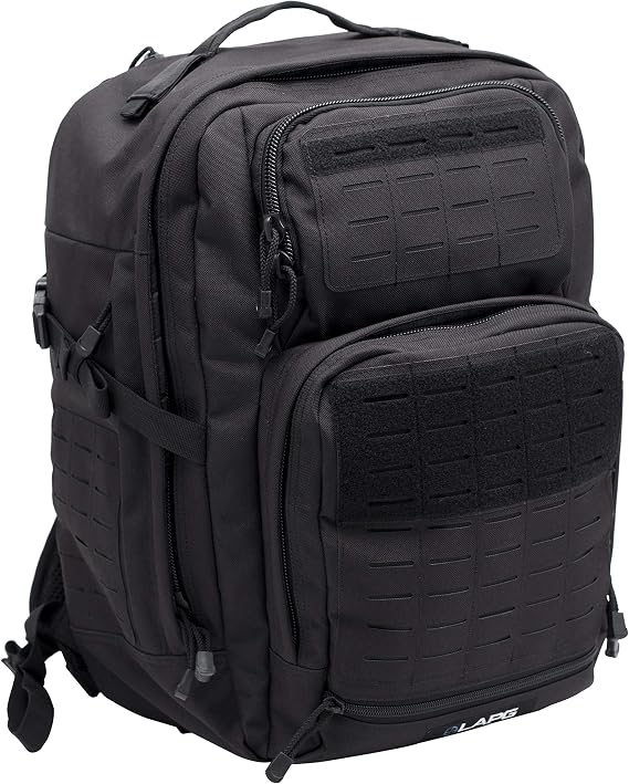 LAPG Atlas 24 Hour Tactical Backpack for Men & Women, Large Hiking Camping Bug Out Backpack, Combat Survival Gear Bag, Black